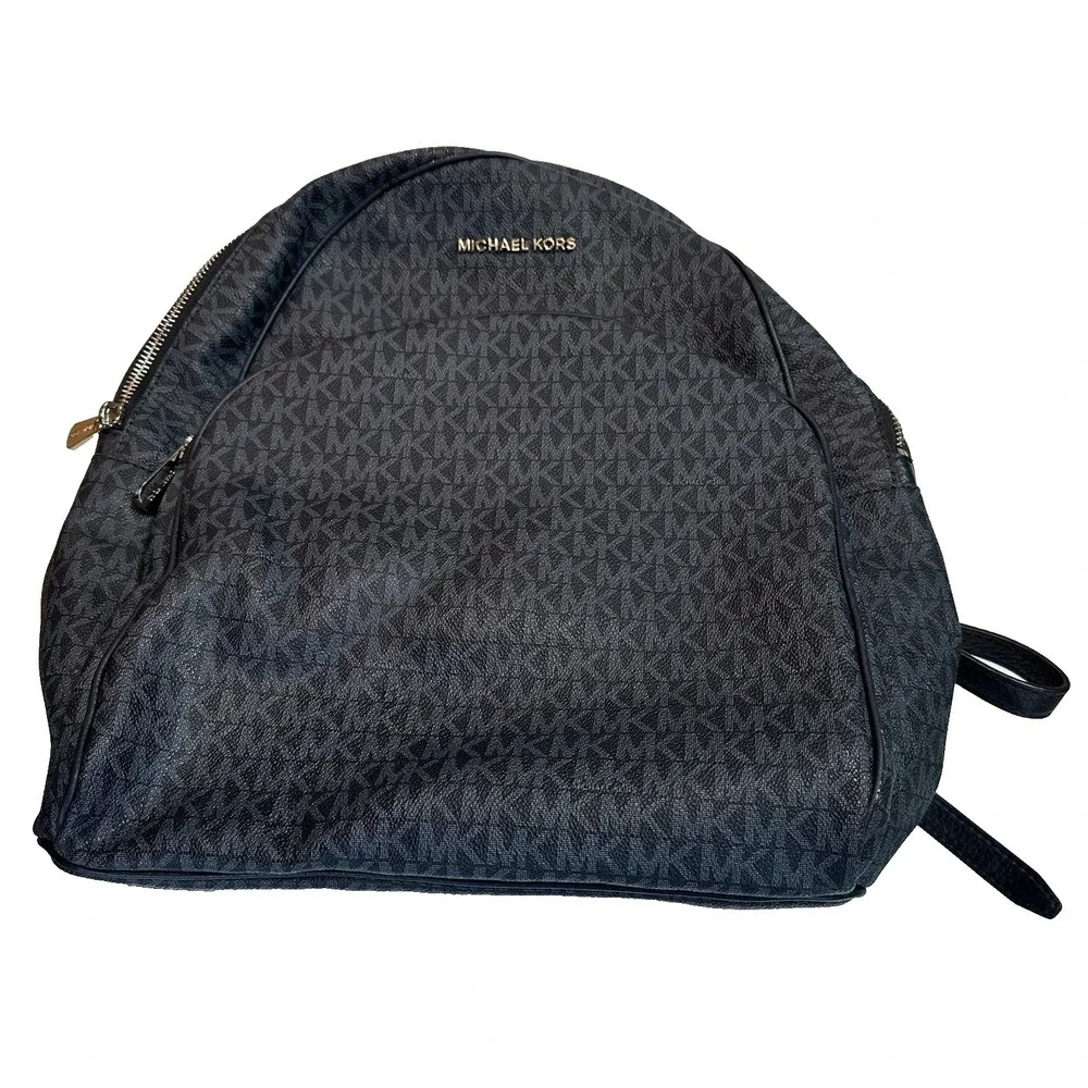 Michael Kors Backpack Work Travel MK Logo Blue Bag